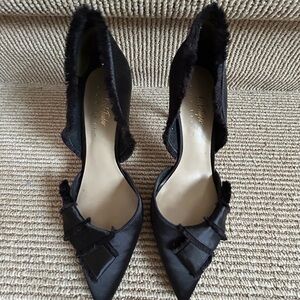 Satin Elegant Black Women's Heels